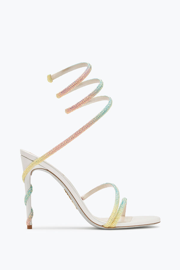 Margot Burano White Sandal With Degrad&eacute; Crystals 105
