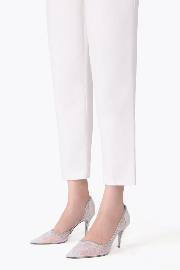 ONDA IVORY LACE PUMP 80