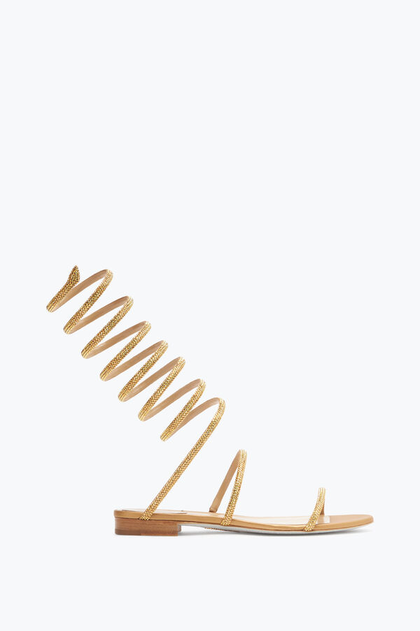 Supercleo Crystal Gold Sandal 10