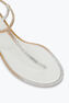DIANA IVORY SANDAL WITH GOLD AND SILVER CRYSTALS 10