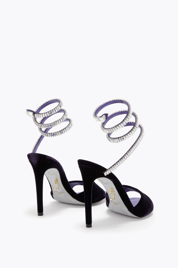 SPARK SANDAL IN PURPLE VELVET 105 SPARK SANDAL IN PURPLE VELVET 105