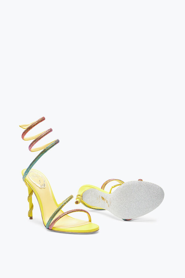 Margot Yellow Sandal With Degrad&eacute; Crystals 105