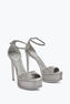 Anastasia Crystal Pearl Gray Platform Sandal 130