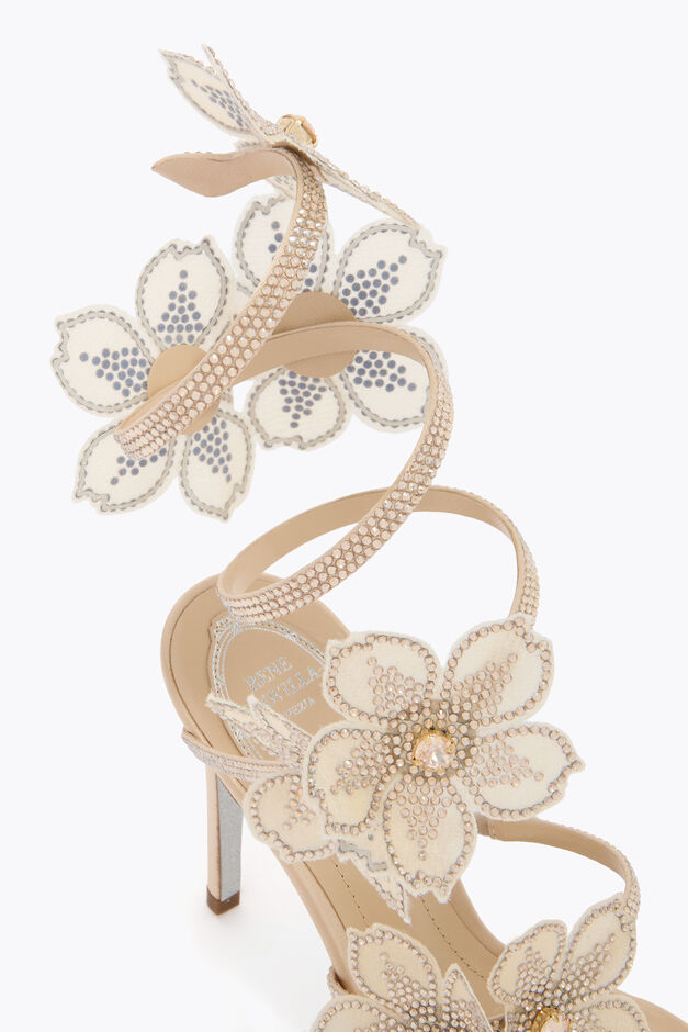 PEACH FLOWER GOLD SANDAL 105