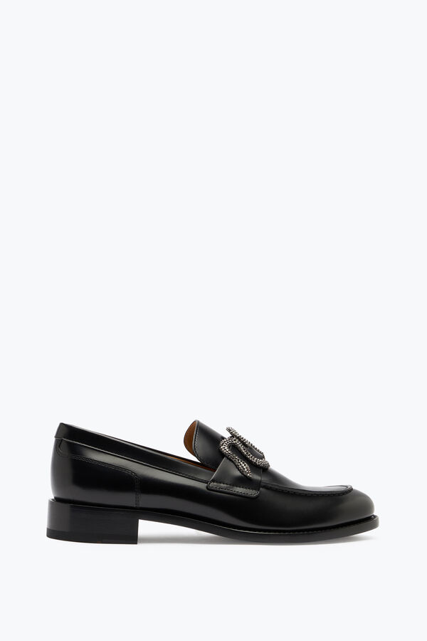 Morgana Black Loafer With Black Matte Crystal 20