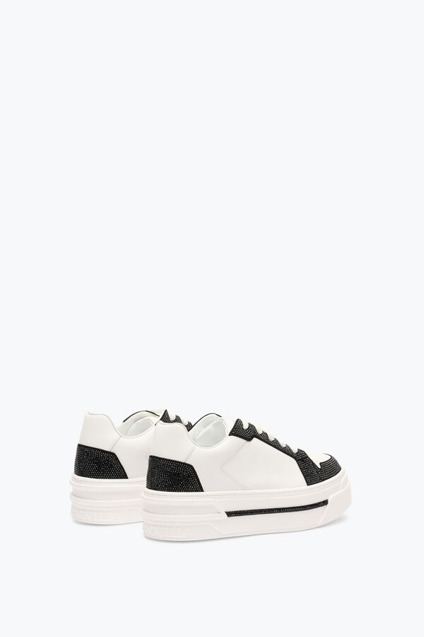 XTRA WHITE-BLACK SNEAKER WITH CRYSTALS 50