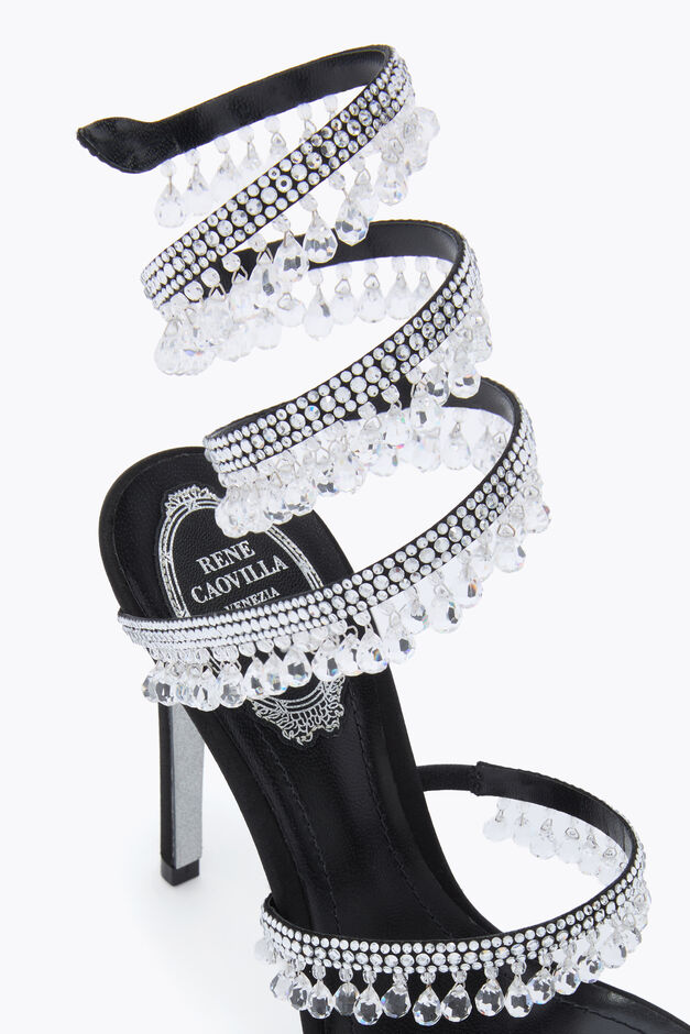 CHANDELIER BLACK AND SILVER SANDAL 105