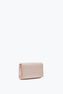 Aida Peach Clutch With All-Over Crystals