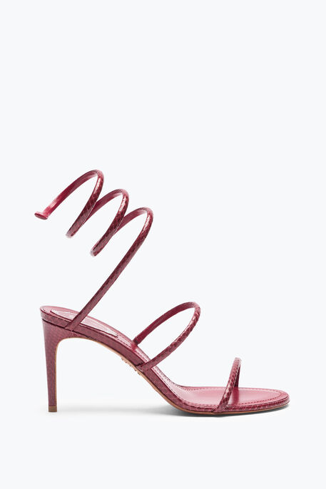 CLEO BURGUNDY AYERS LEATHER SANDAL 80