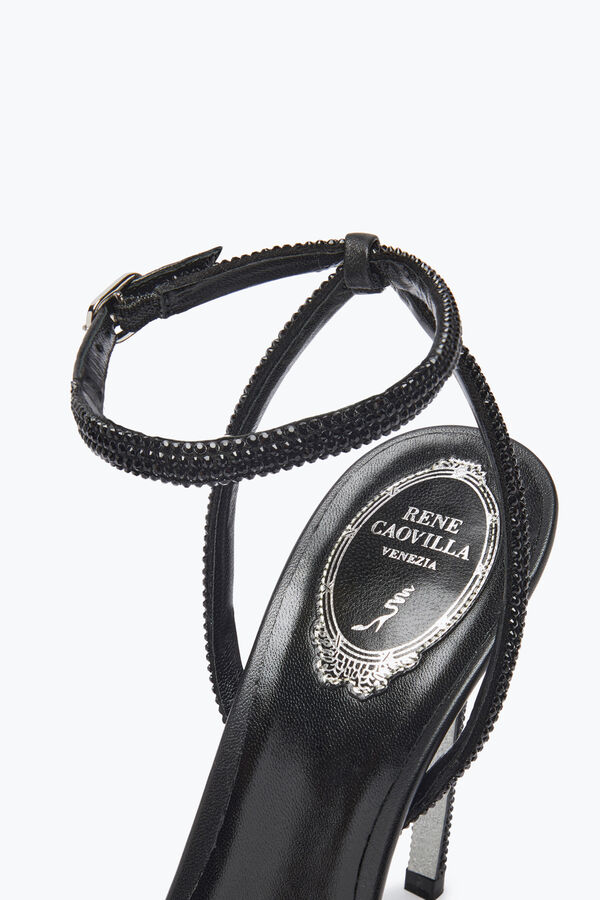 Ellabrita Crystal Black Sandal 105