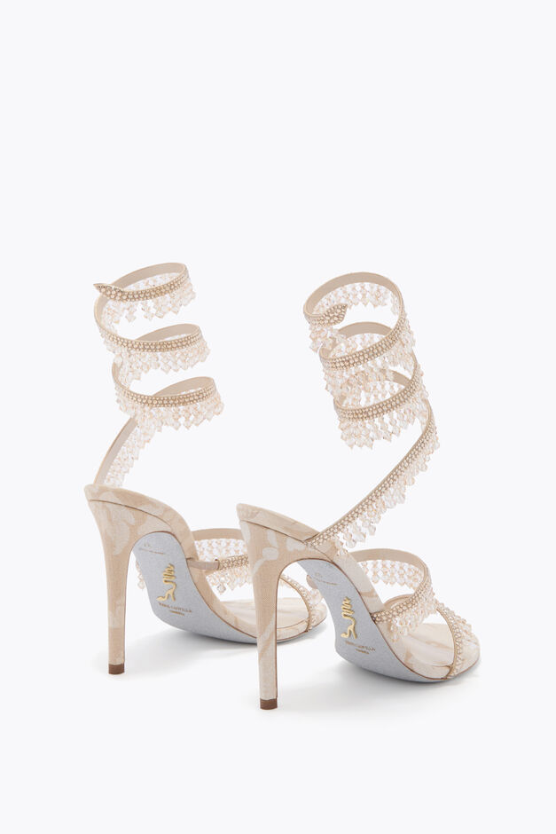 CHANDELIER SANDAL IN SAND DAMASK 105