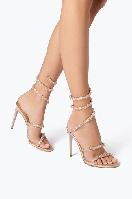 Cinderella Nude Sandal With Serpent 105 Cinderella Nude Sandal With Serpent 105