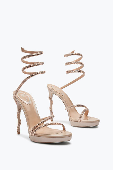 Margot Crystal Eggshell Platform Sandal 120 Margot Crystal Eggshell Platform Sandal 120
