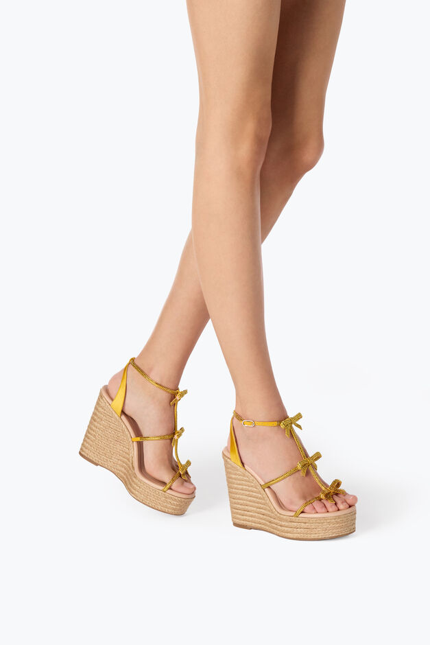 CATERINA YELLOW WEDGE SANDAL 120