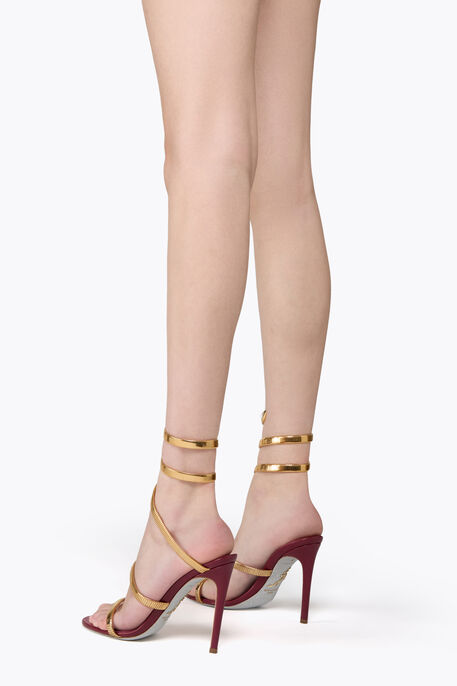 JUNIPER BURGUNDY AND GOLD SANDAL 105