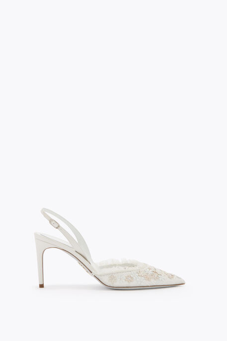 SLINGBACK BLOOM BLANCO 80