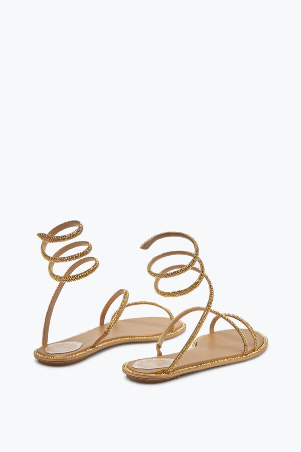 Cleo Crystal Gold Sandal 10