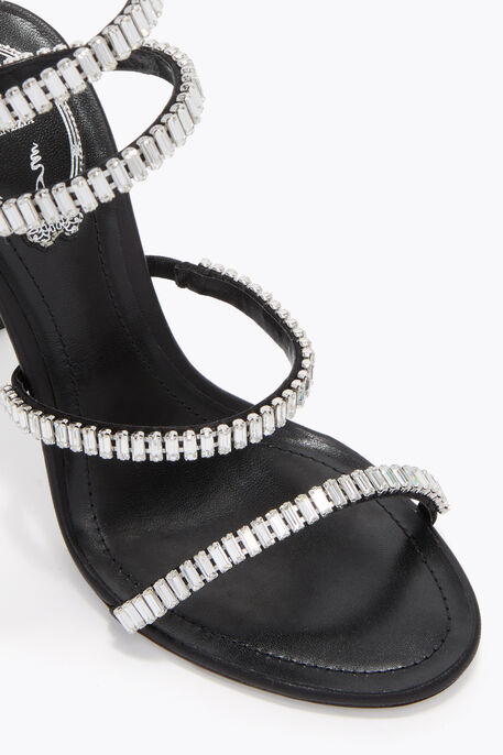 CLEO SPARK BLACK AND SILVER SANDAL 105