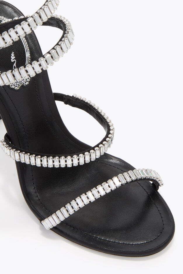 CLEO SPARK BLACK AND SILVER SANDAL 105