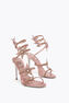 STAR CLEO ROSE GOLD SATIN/STRASS SANDAL