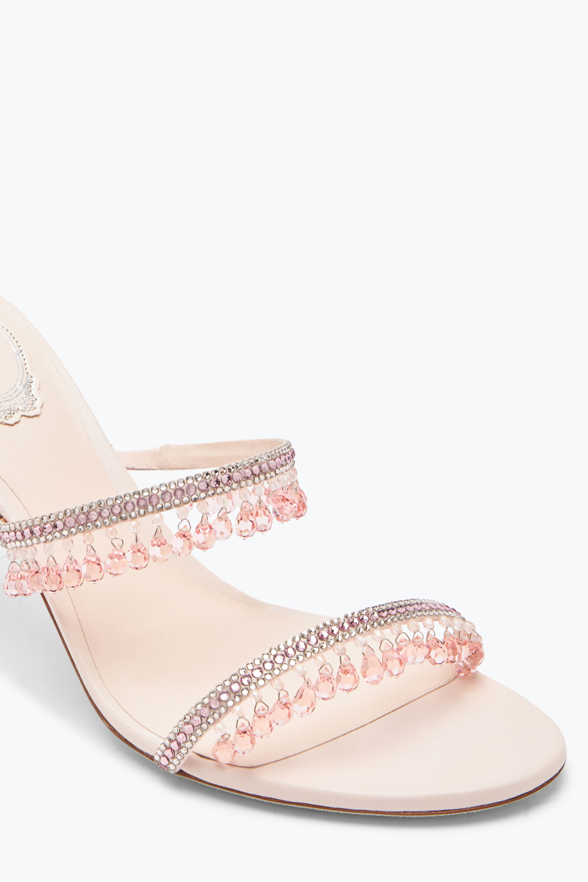 Mules Sandale mule Chandelier rose poudre 80 en Rose pour Femme Rene Caovilla