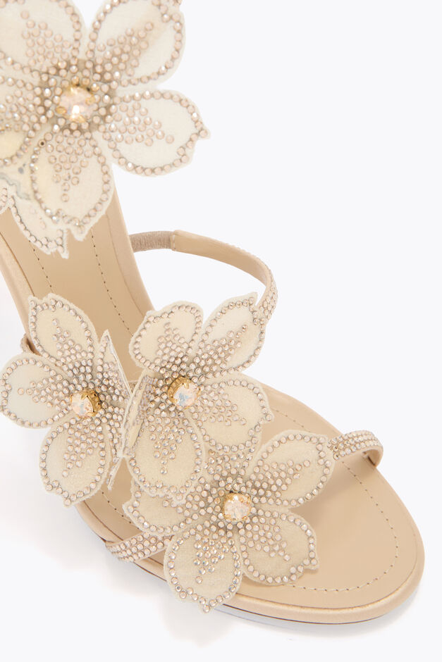 PEACH FLOWER GOLD SANDAL 105