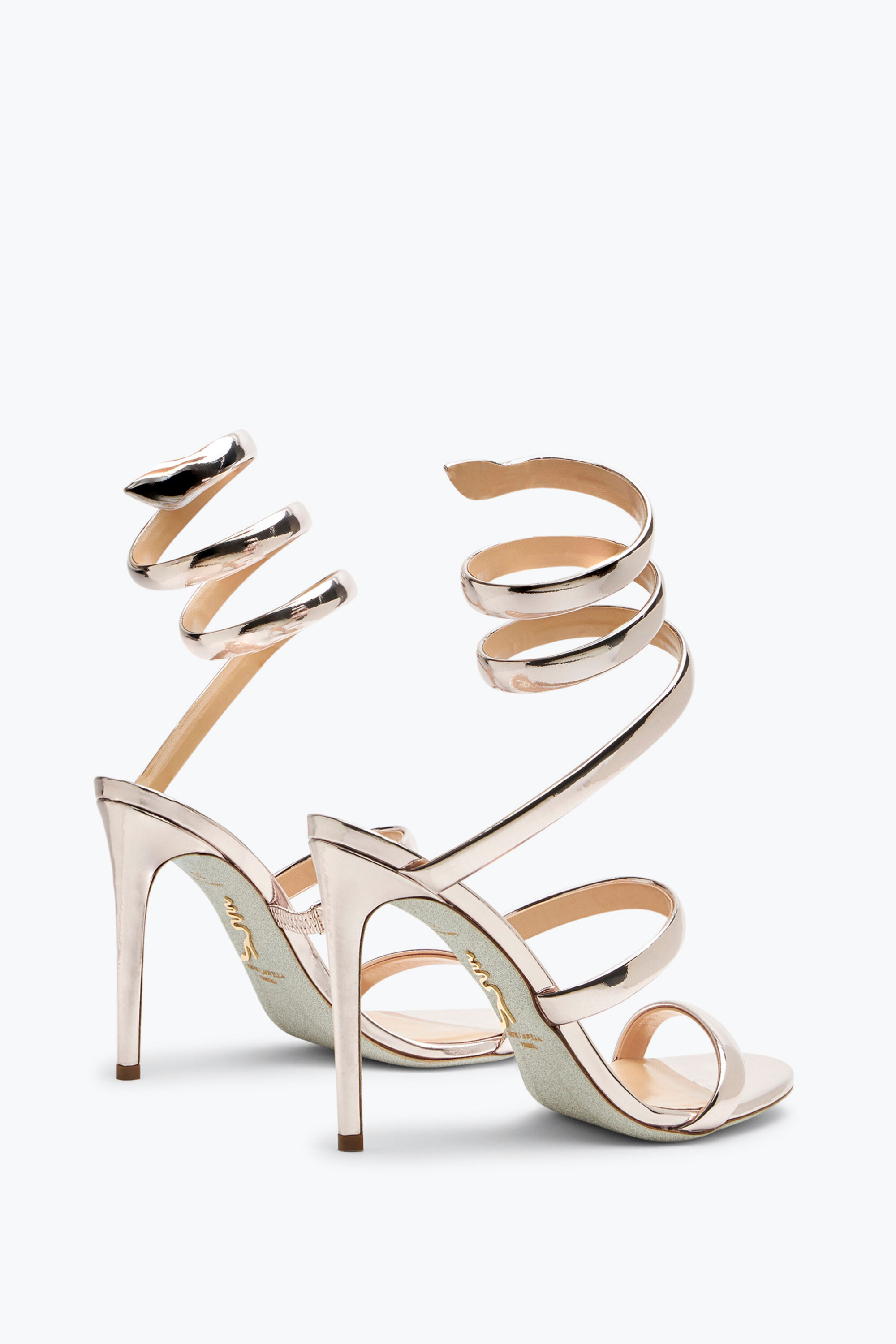 Rose gold clearance strappy high heels