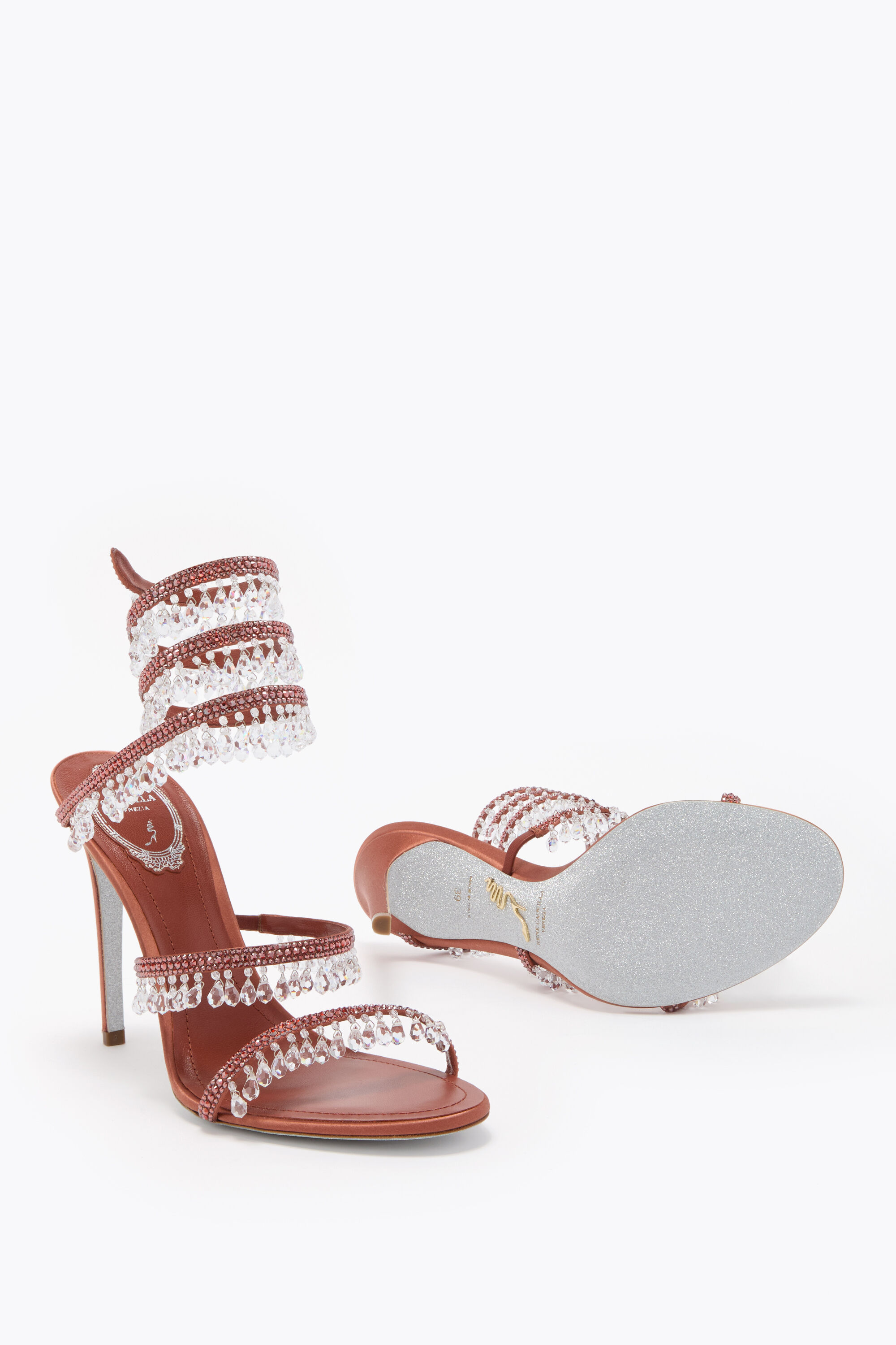 サンダル・ミュール RENE CAOVILLA Women Sandals C12037040R001Y240Y240 BROWN Rene Caovilla Outlet: Flat shoes woman - Beige | Rene