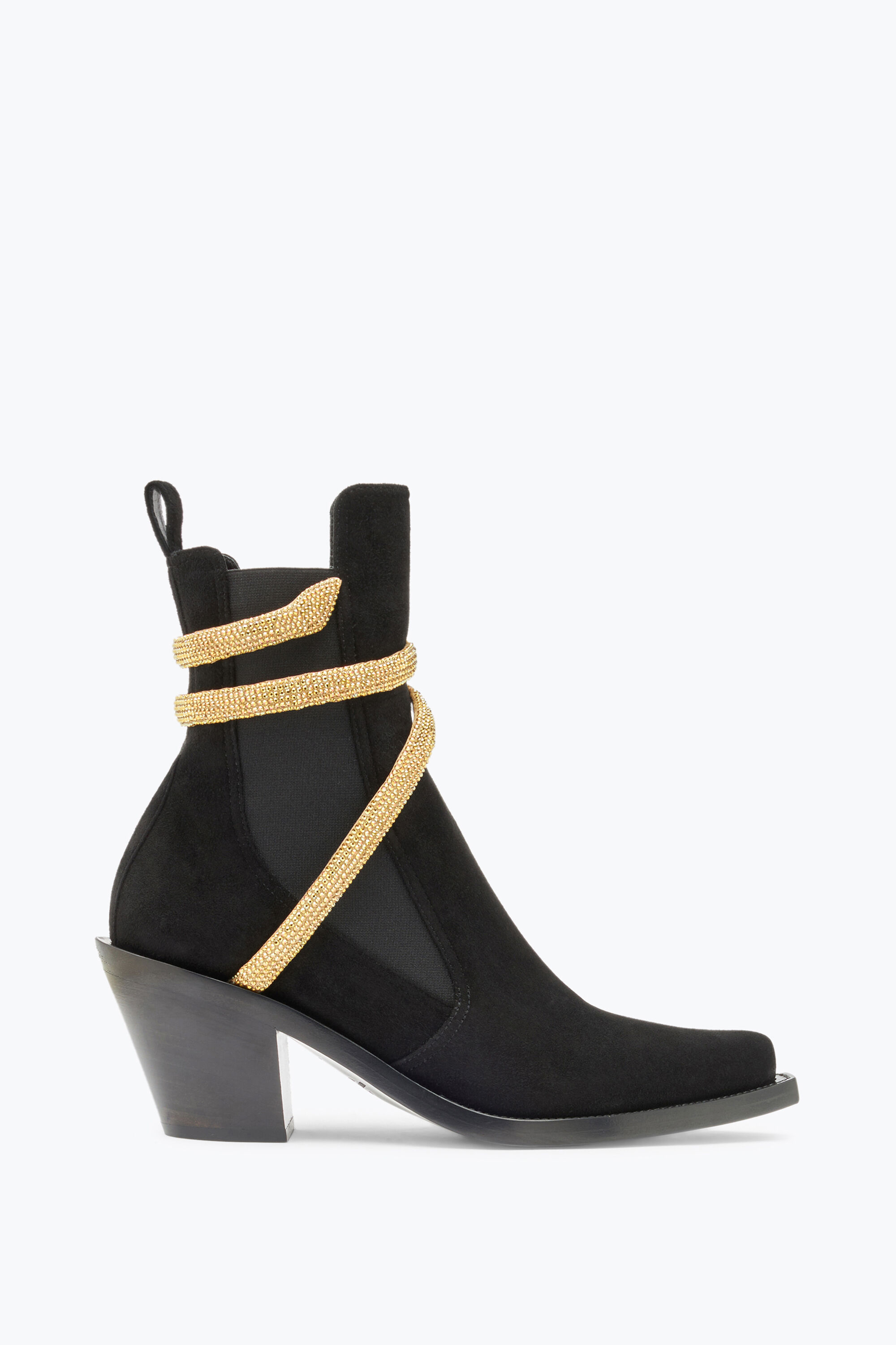 Cleo Black And Gold Ankle Boot 65 Boots in Black for Women Rene