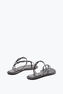 BRAID BLACK FLAT SANDAL 10