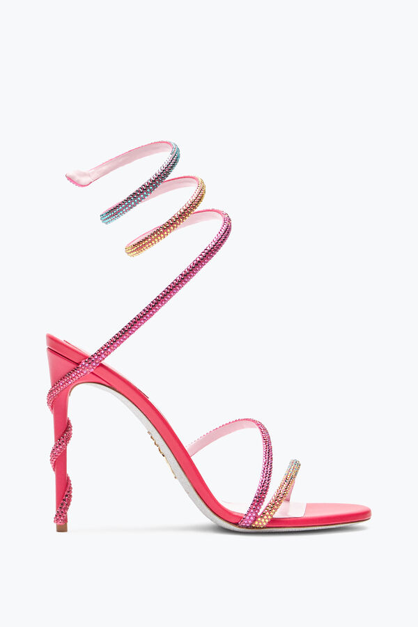 Margot Coral Sandal With Degrad&eacute; Crystals 105