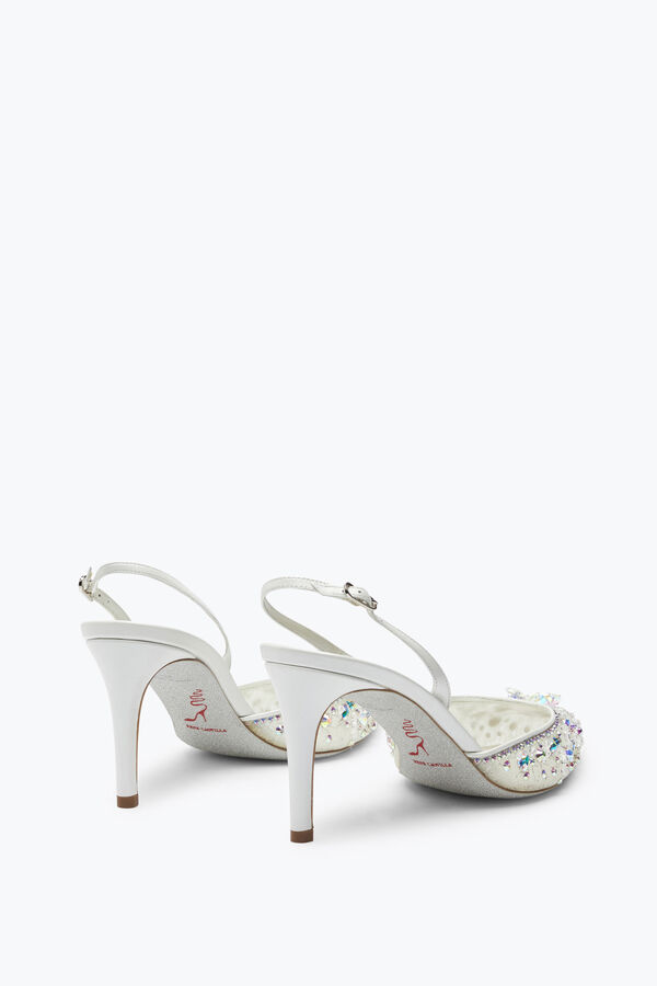 Wei&szlig;e Slingpumps Cinderella 75