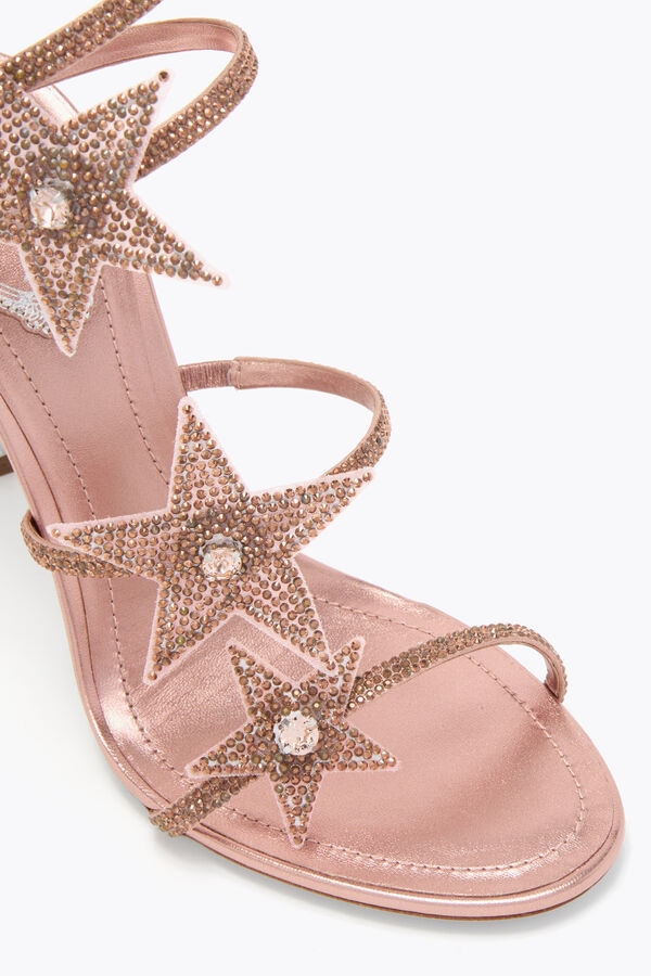 STAR CLEO ROSE GOLD SATIN/STRASS SANDAL