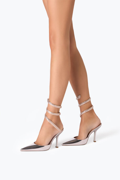 Cleo Powder Pink Pump With Crystals 105 Cleo Powder Pink Pump With Crystals 105