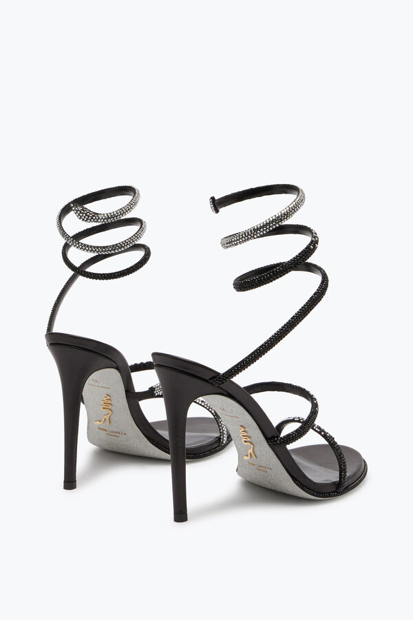 Cleo Sandal With Black And Silver Crystals 105