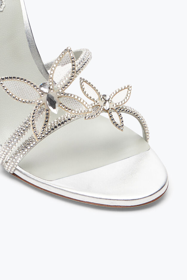 Margot Mirrored Gray Sandal With Butterflies 105 Margot Mirrored Gray Sandal With Butterflies 105
