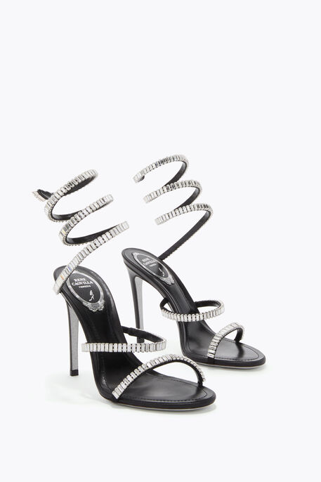 CLEO SPARK BLACK AND SILVER SANDAL 105