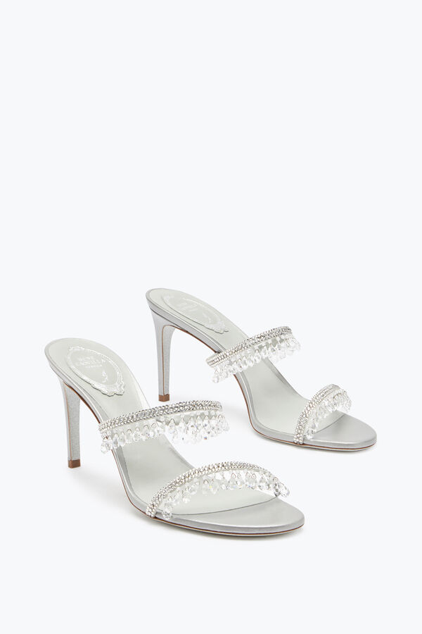 Chandelier Pearl Gray Slider Sandal 80