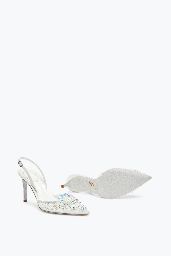 Cinderella White Slingback 80