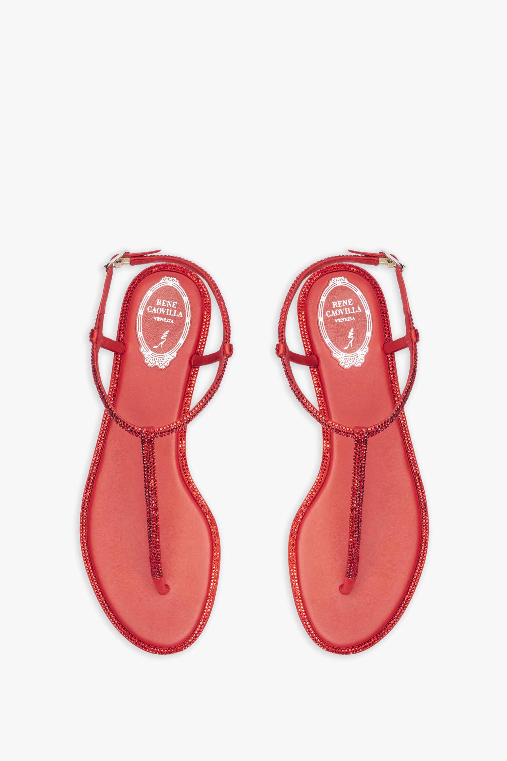 Red flat thong sandals 2025