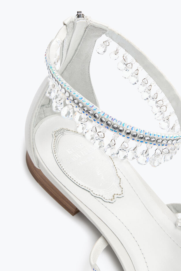 CHANDELIER IVORY FLAT SANDAL 10