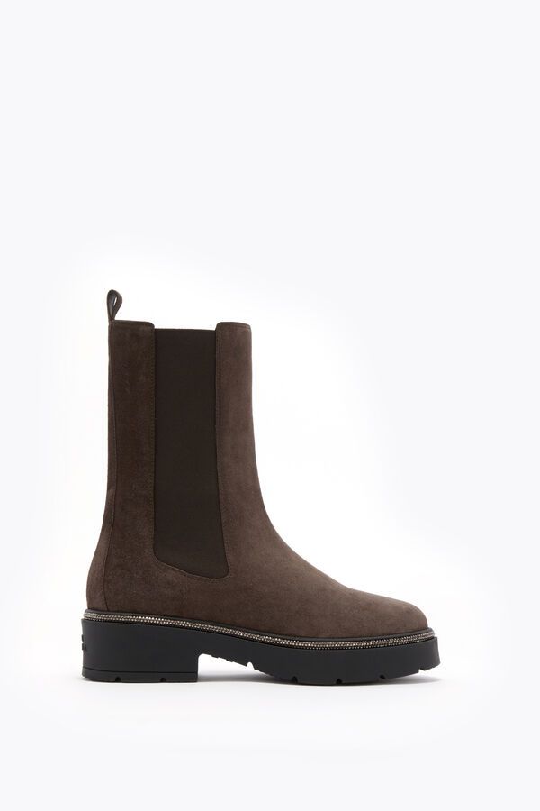 BIKA BRAUN KN&Ouml;CHELHOHER STIEFEL MIT KRISTALLEN 50