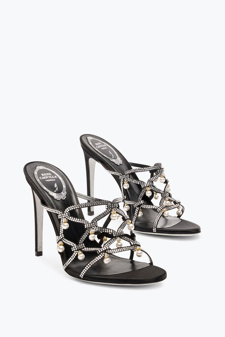 ESMERALDA BLACK SLIDER SANDAL 105