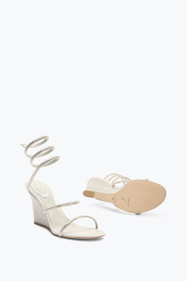 CLEO SILVER WEDGE SANDAL 80
