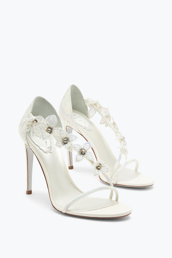 Floriane Crystal Ivory Sandal 105