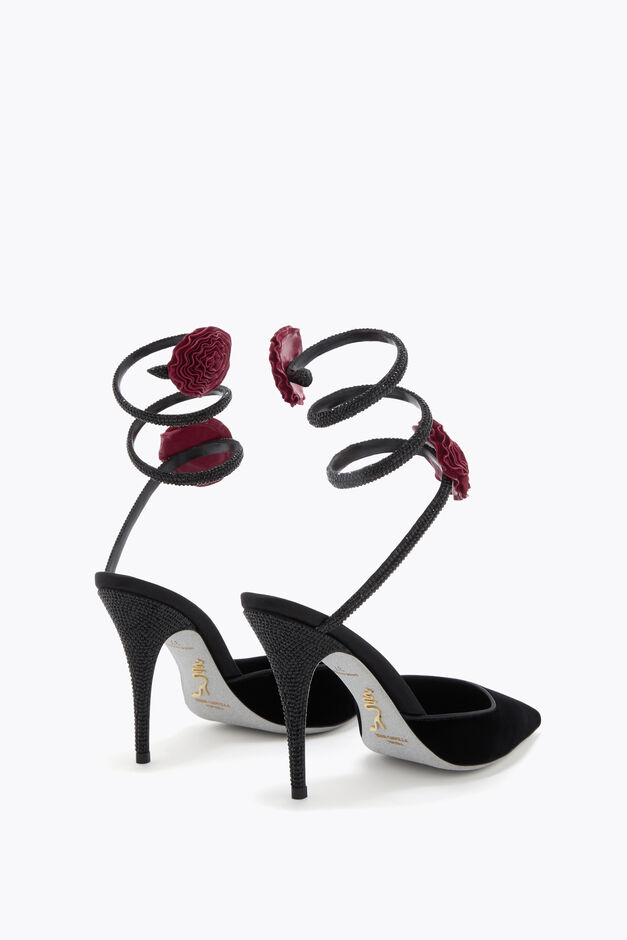 ROSALIA BLACK VELVET PUMP 100