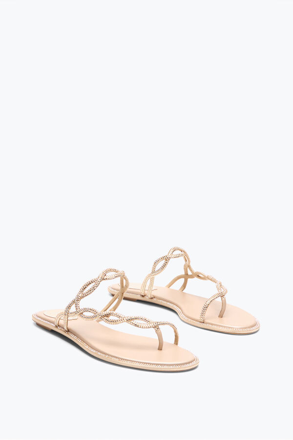 SANDALE PLATE BRAID NUDE 10