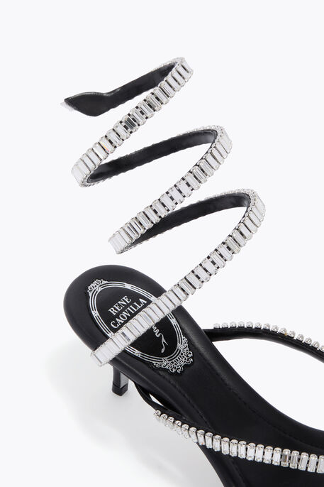 SPARK BLACK THONG SANDAL WITH SERPENT 50