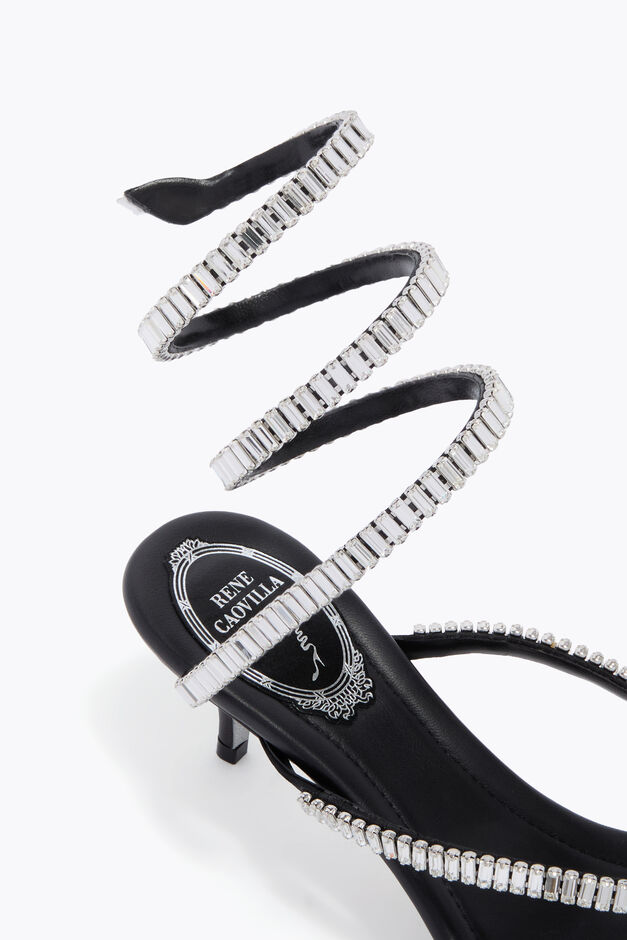 SPARK BLACK THONG SANDAL WITH SERPENT 50