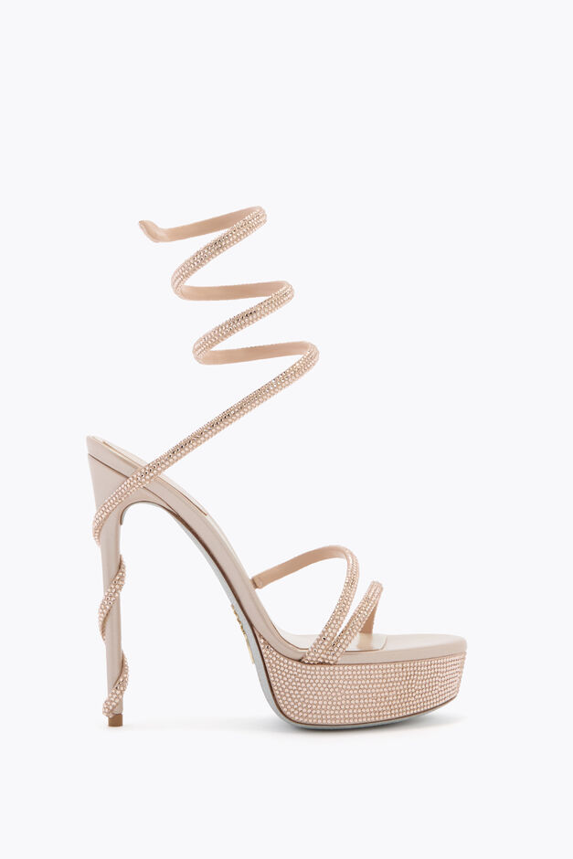 MARGOT NUDE PLATFORM SANDAL 130